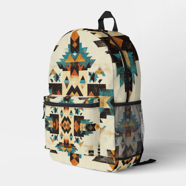 Stammes-Geometrisches Muster Rucksack  (Rückseitige Ecke Rechts)