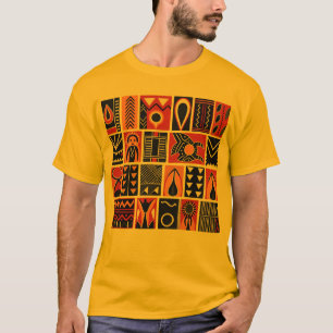 Stammes-Geometrisches Muster T-Shirt