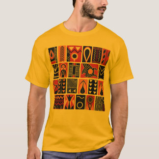 Stammes-Geometrisches Muster T-Shirt