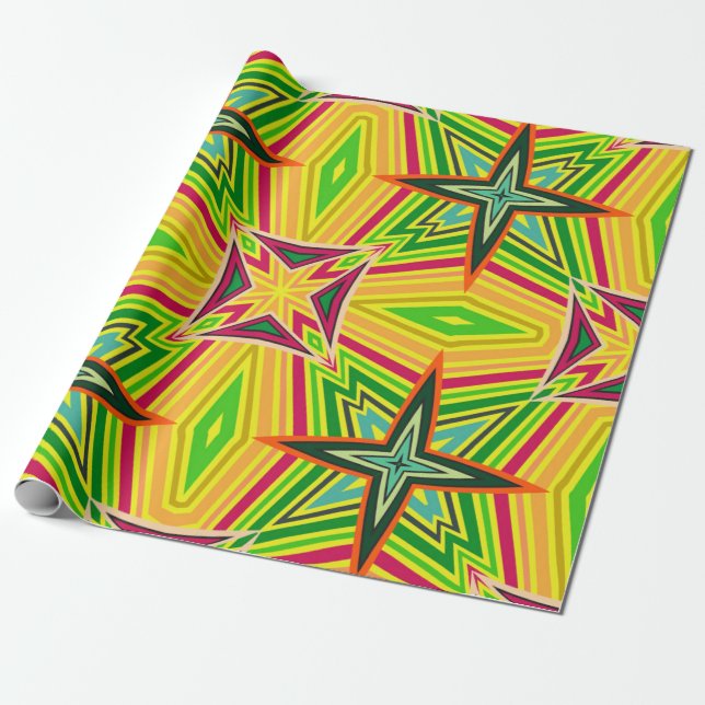 Stammes geometrisches Vintages Muster. nahtlos eth Geschenkpapier (Ungerollt)