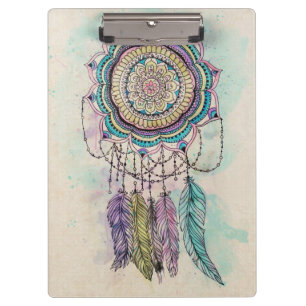Stammes- Handfarbe dreamcatcher Mandalaentwurf Klemmbrett