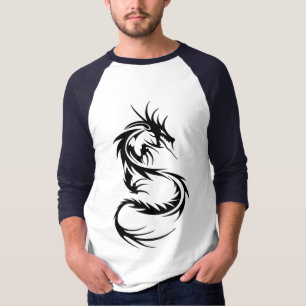 Stammes- Hülseraglan-T-Shirt des Drache-3/4 lange T-Shirt