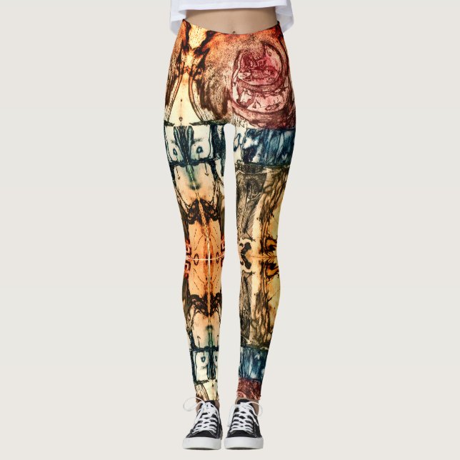 Stammes- Intaglio-Leggings Leggings (Vorderseite)