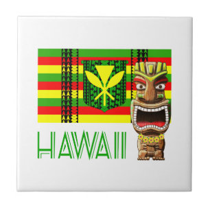 Stammes- Kanaka Maoli und Tiki Fliese