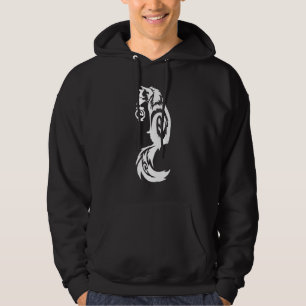 Stammes- Kitsune Fox mit Geist-Laterne Hoodie