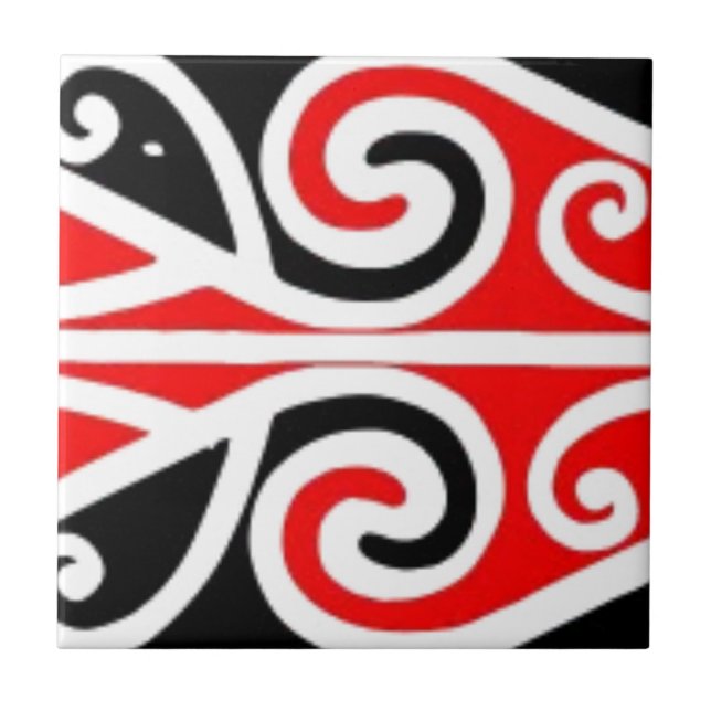 Stammes- Kunst der Maori- Entwürfe für Sie Fliese (Vorderseite)