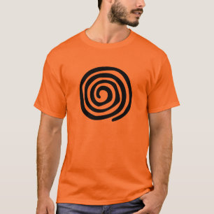 Stammes- Kunst der Stammes- gewundenen Petroglyphe T-Shirt