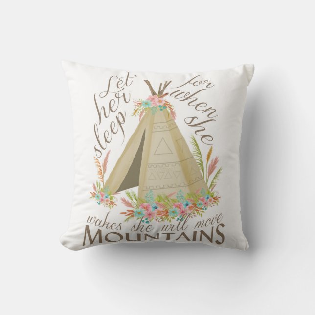 Stammes- "lassen Sie ihren Schlaf" Pillow mit Kissen (Vorderseite)