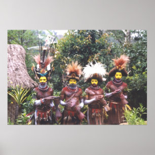 Stammes- Leute von Papua-Neu-Guinea, Plakat