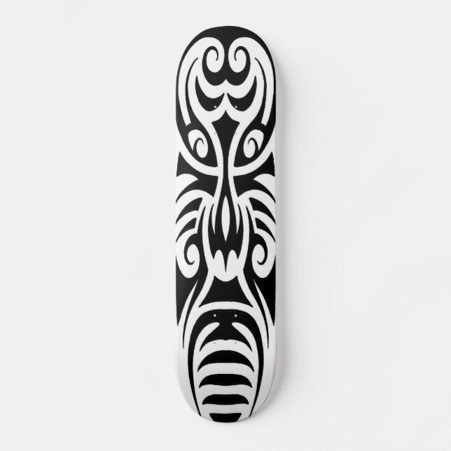 Stammes- Masken-Skateboard Skateboard (Vorderseite)