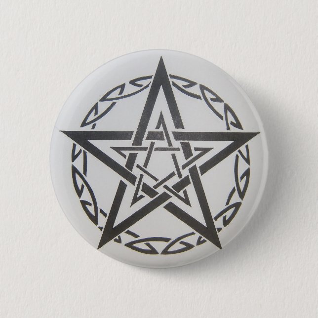 Stammes- Pentagramknopf-Button Button (Vorderseite)