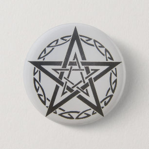Stammes- Pentagramknopf-Button Button