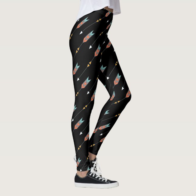 Stammes- Pfeil-Muster | mutiges Boho Bohemisch Leggings (Rechts)