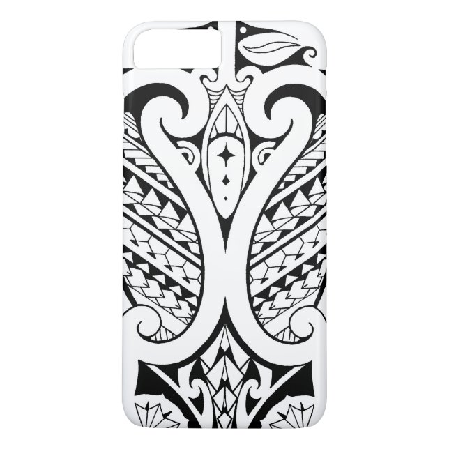 Stammes- polynesisches tatoo mit samoaischen Case-Mate iPhone hülle (Rückseite)