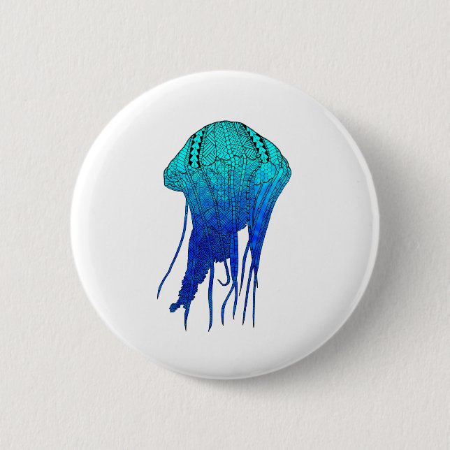 Stammes- Quallen Button (Vorderseite)