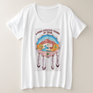Stammes- Schild-Damen plus Größen-T - Shirt