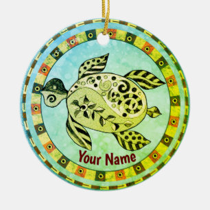 Stammes-Schildkröte Keramik Ornament