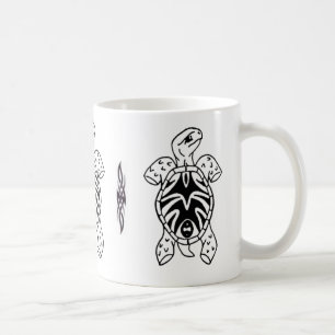 Stammes- Schildkrötenskizze Kaffeetasse