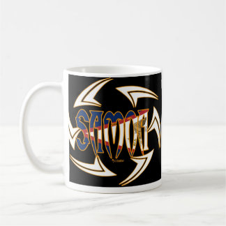 Stammes- Schwarzes American Samoa Kaffeetasse