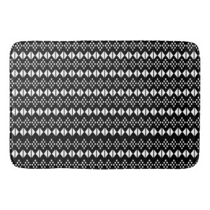 Stammes- Schwarzweiss-Muster Badematte
