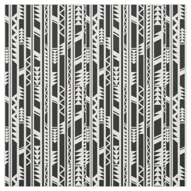 Stammes- Schwarzweiss-Muster Stoff (Muster)
