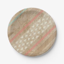 Stammes- Shabby Chic-Südwestpapier- mit Pappteller