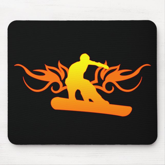 Stammes- Snowboarding. Mousepad (Vorne)
