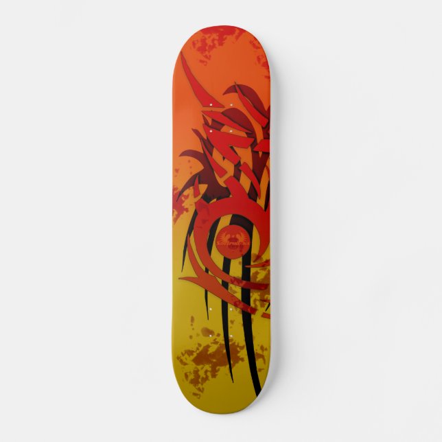 Stammes- Sonnenuntergang - kundenspezifisches Skateboard (Vorderseite)