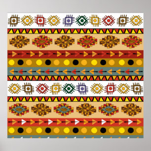 Stammes Tapete, künstlerisches ethnisches Design. Poster
