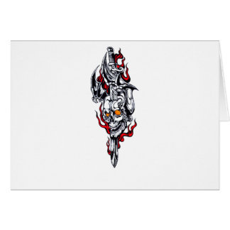 Stammes- Tätowierung mit dem Schädel