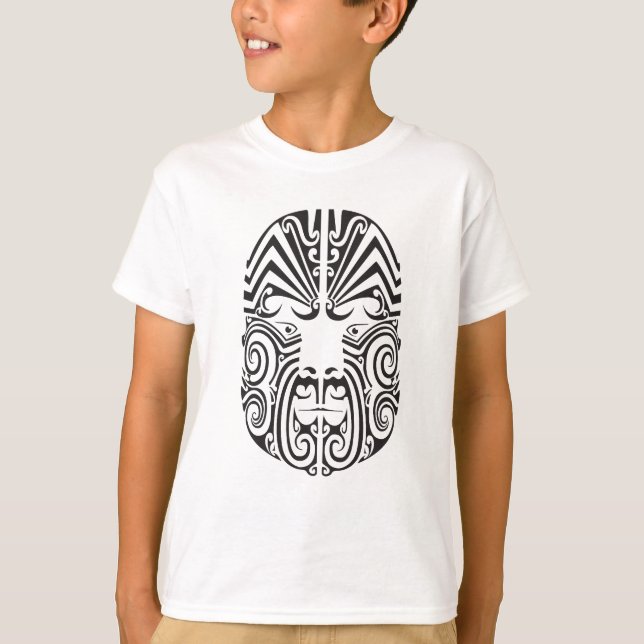 Stammes- Tätowierungs-Gesicht T-Shirt (Vorderseite)