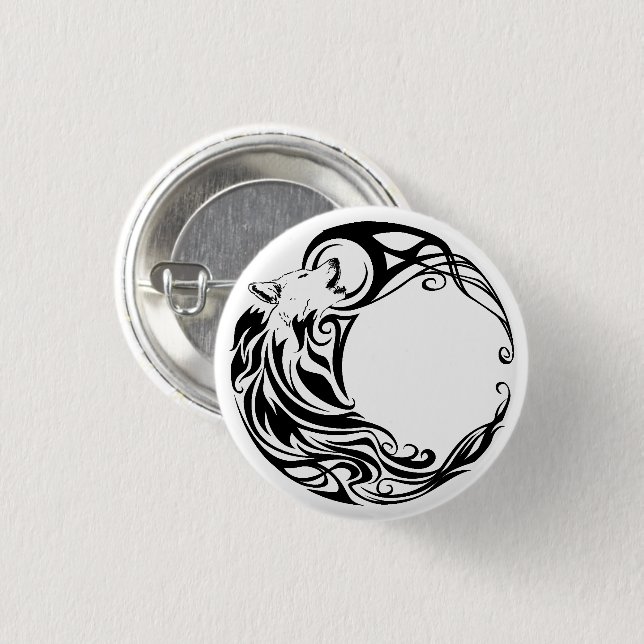 Stammes- Wolf Button (Vorne & Hinten)