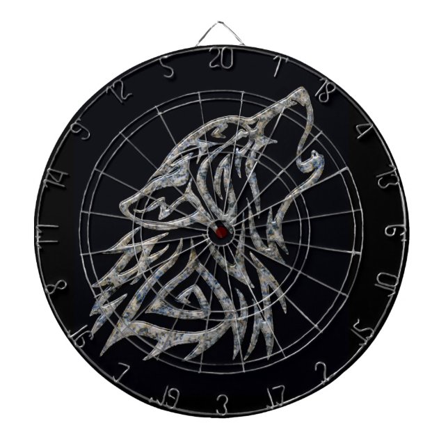 Stammes- Wolf Dartboard Dartscheibe (vorne)