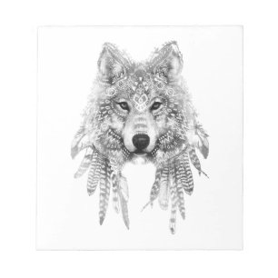 Stammes- Wolf-Geist Notizblock