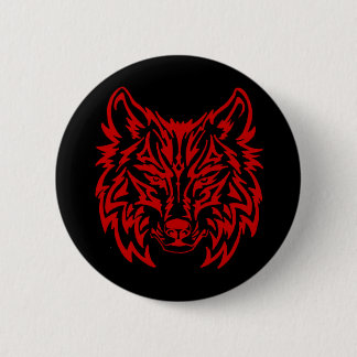 Stammes- Wolf-Rot Button