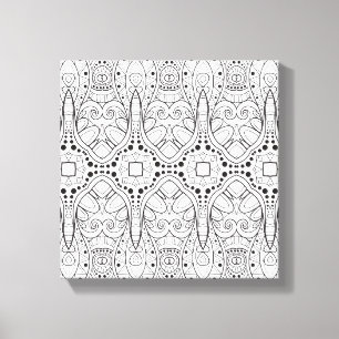 Stammes- Zendoodle Entwurf 6 Leinwanddruck