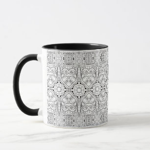 Stammes- Zendoodle Entwurf Tasse