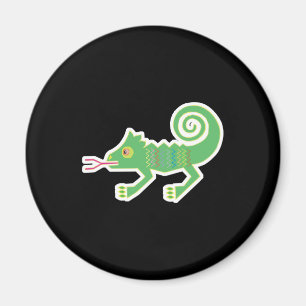 Stammesdesign einer Eidechse Magnet