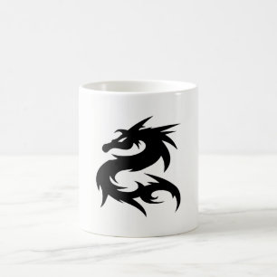 Stammesdrache-Silhouette Kaffeetasse