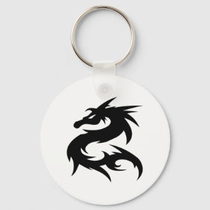Stammesdrache-Silhouette Schlüsselanhänger