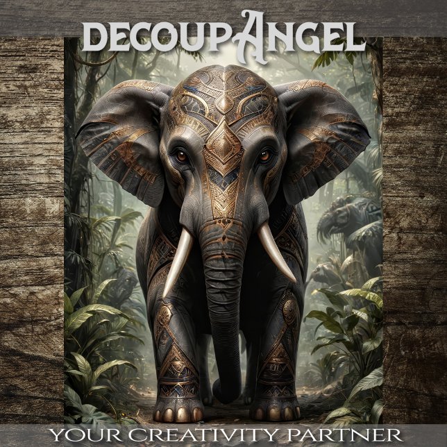 Stammeselephant - Decoupage - Seidenpapier (Von Creator hochgeladen)