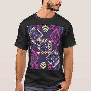 Stammesethnische, primitive geometrische Hintergru T-Shirt