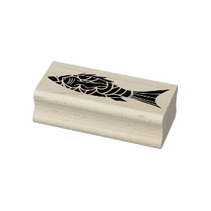 Stammesfisch-Briefmarke Gummistempel