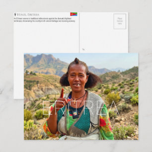 Stammesfrau in Hinzi, Eritrea Reise-Postkarte Postkarte