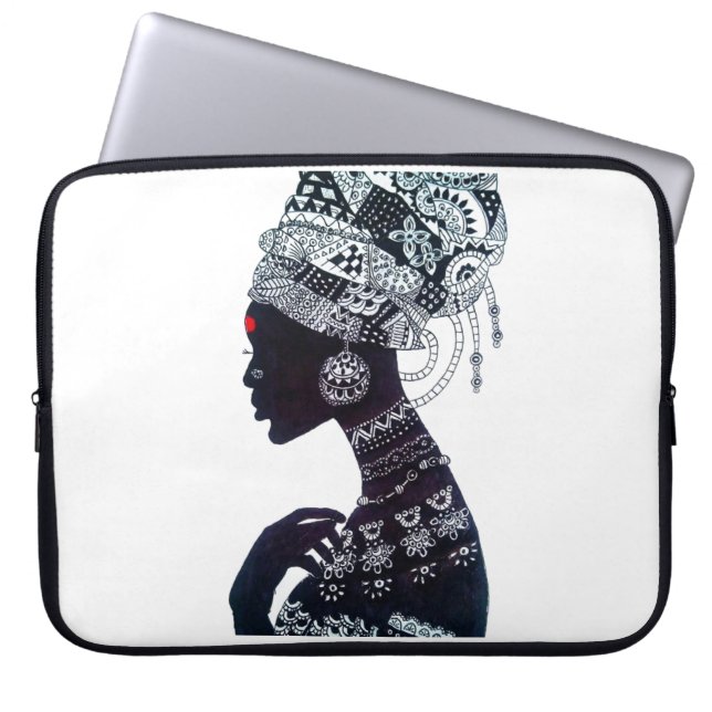 Stammesfrauen-Design Laptopschutzhülle (Vorderseite)