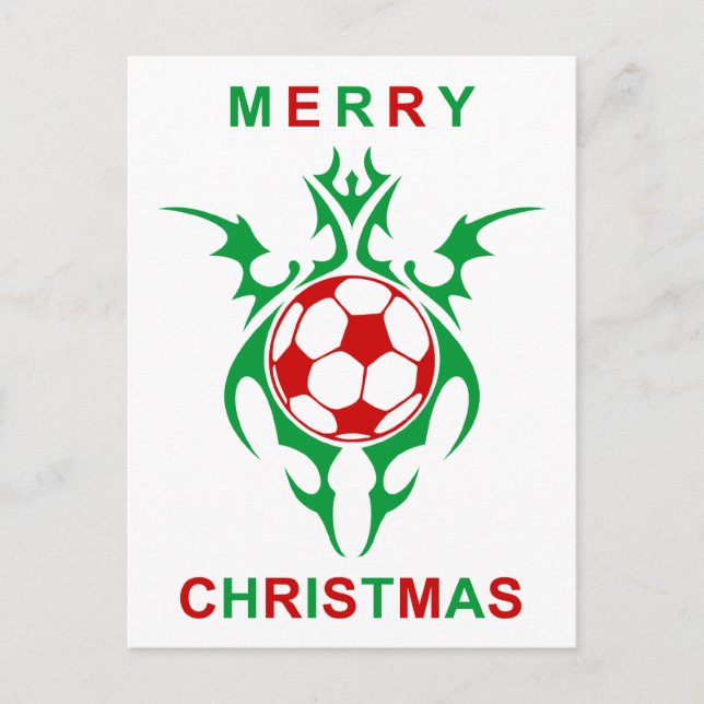 Stammesfußball-Weihnachten Feiertagspostkarte (Vorderseite)