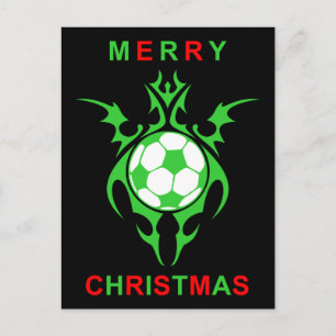 Stammesfußball-Weihnachten Feiertagspostkarte