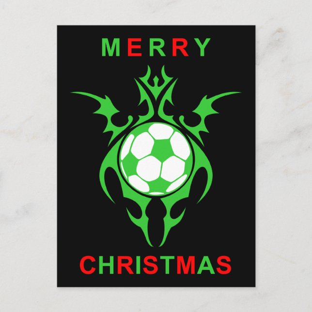 Stammesfußball-Weihnachten Feiertagspostkarte (Vorderseite)