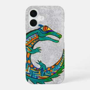 Stammesgator-Kunst iPhone 16 Hülle