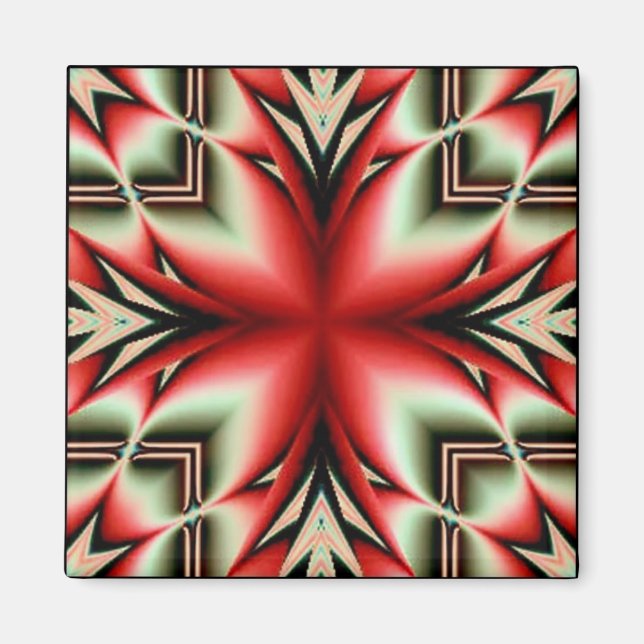 Stammesgeo-Blume Magnet (Vorne)